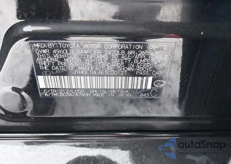 2014 Lexus Gs 350 z USA, uszkodzony, nr VIN JTHCE1BL6E5020127